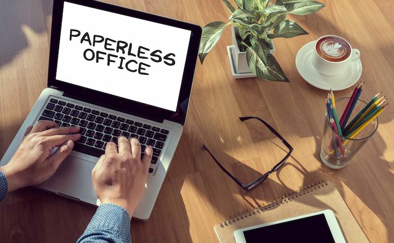 research paper on paperless office